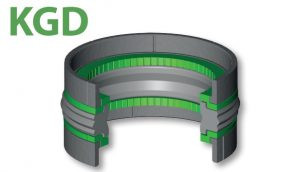 Double acting piston seal with wear rings (KGD)